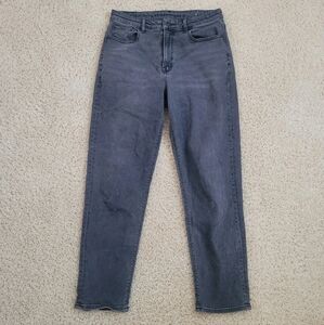 American Eagle Outfitters Stretch Mom Jean 6 Regular Black Mediumwash Denim